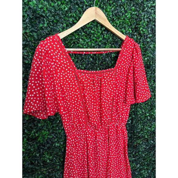 Sienna Sky, Orange with white Flowers,  Women’s size M, Summer Dress - Picture 3 of 7
